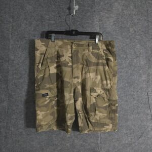 Wrangler Relaxed Fit Camo Cargo Shorts Men‎ Outdoor Casual Size 40 Brown Outdoor